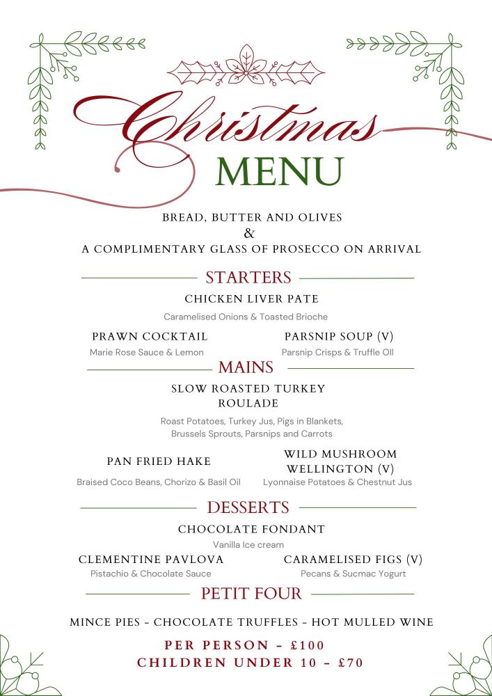 CHRISTMAS DAY MENU